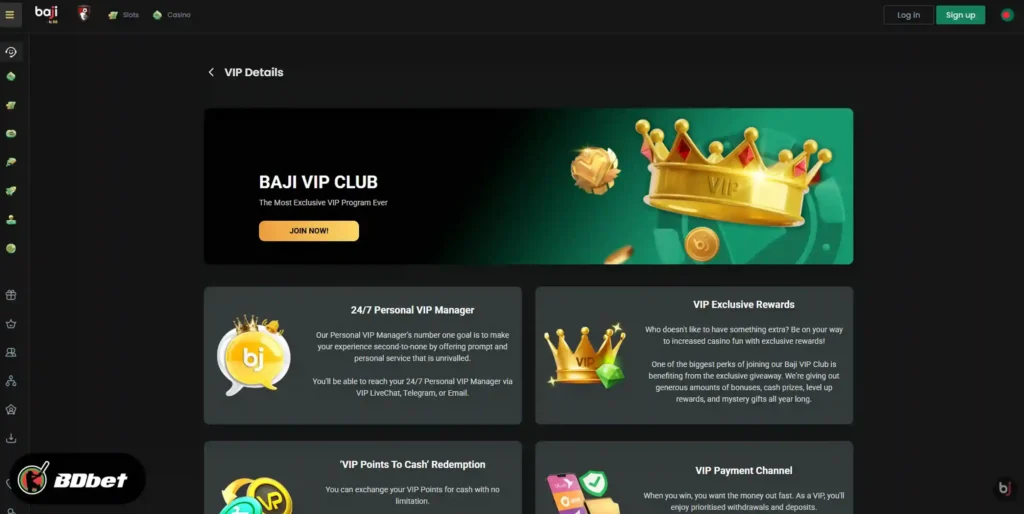 VIP Features and Loyalty Program (Baji365 VIP)